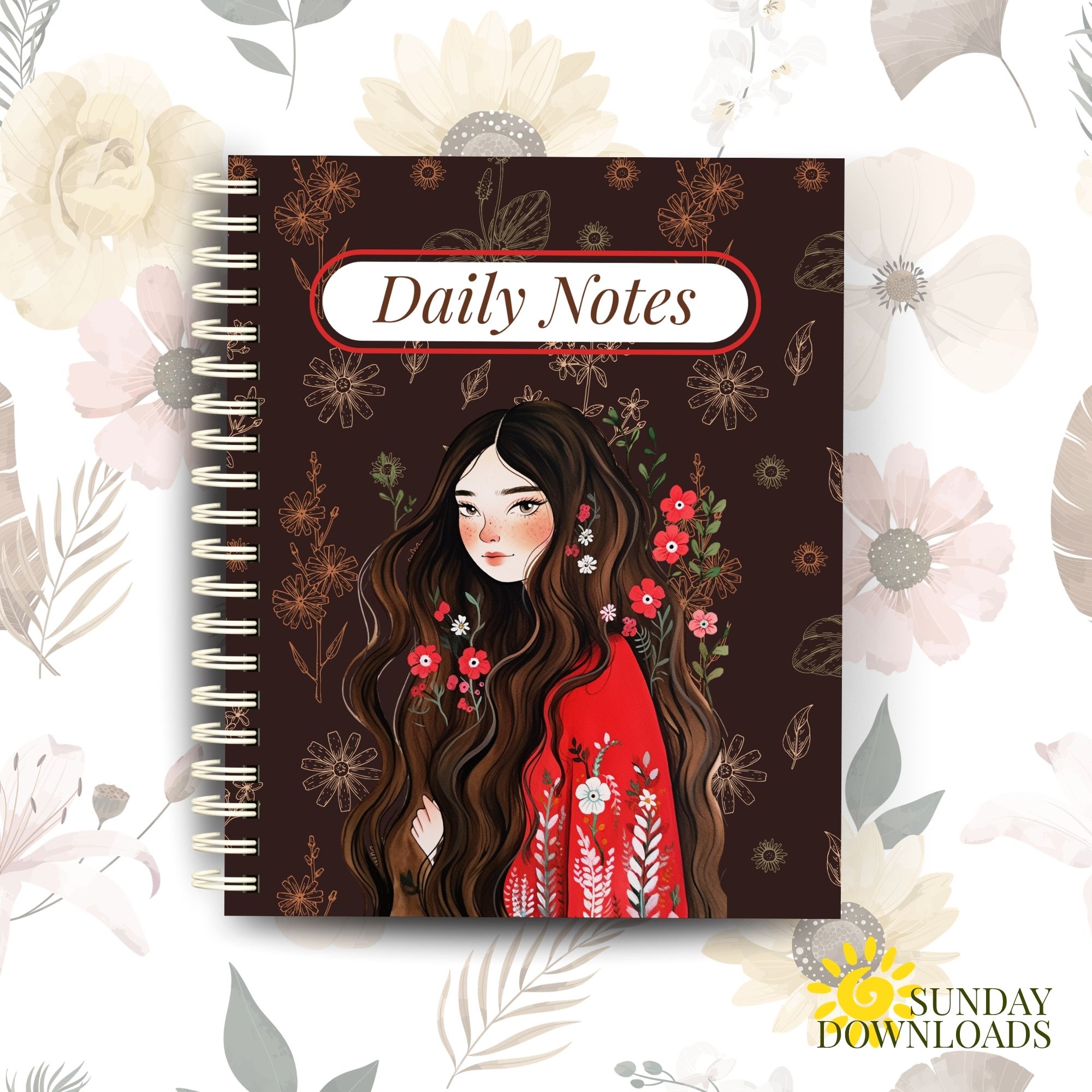 Cottagecore Notebook Cover Bundle (Spring and Bind) | Editable Canva Ready to Print PDF Instant Download - Image 7