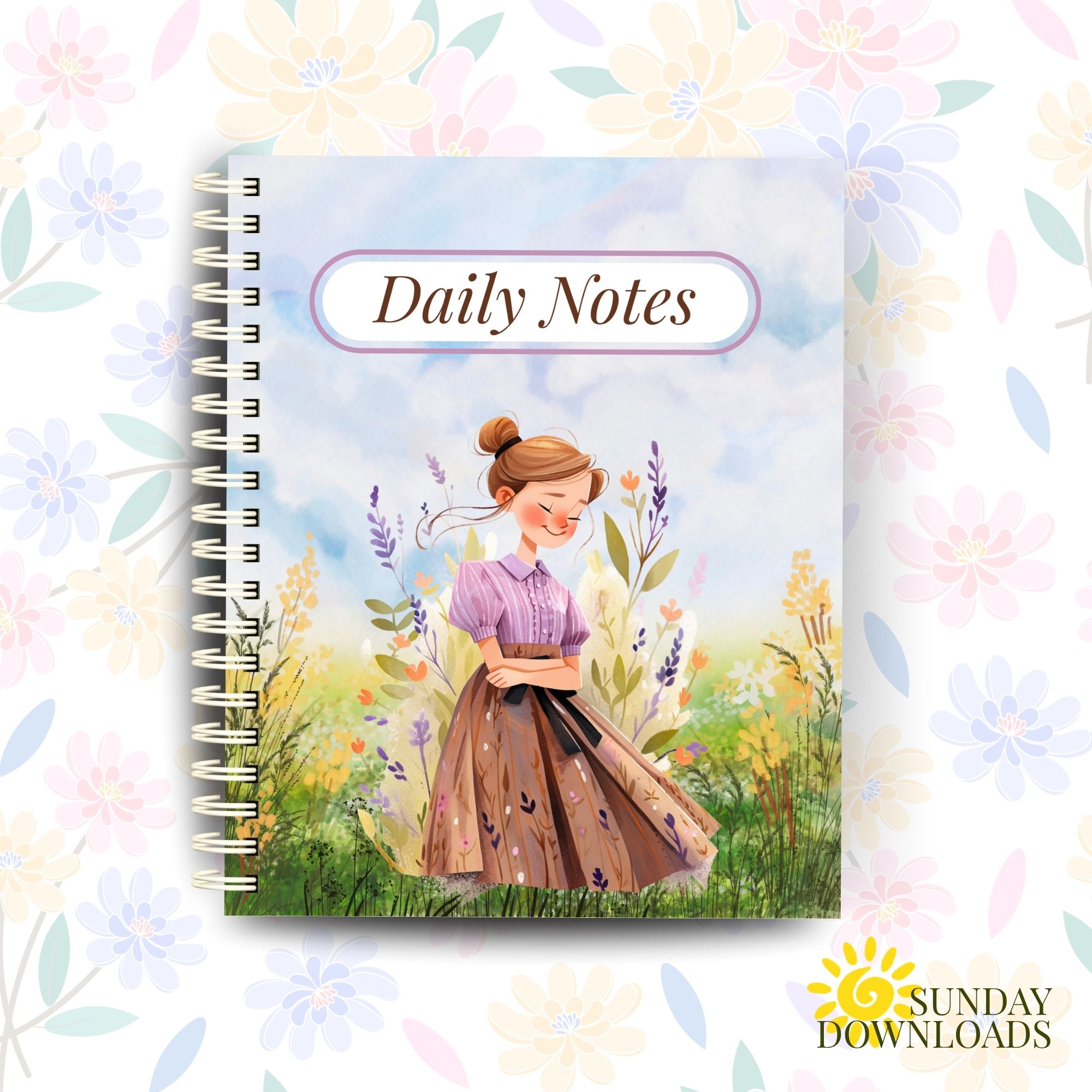 Cottagecore Notebook Cover Bundle (Spring and Bind) | Editable Canva Ready to Print PDF Instant Download - Image 4