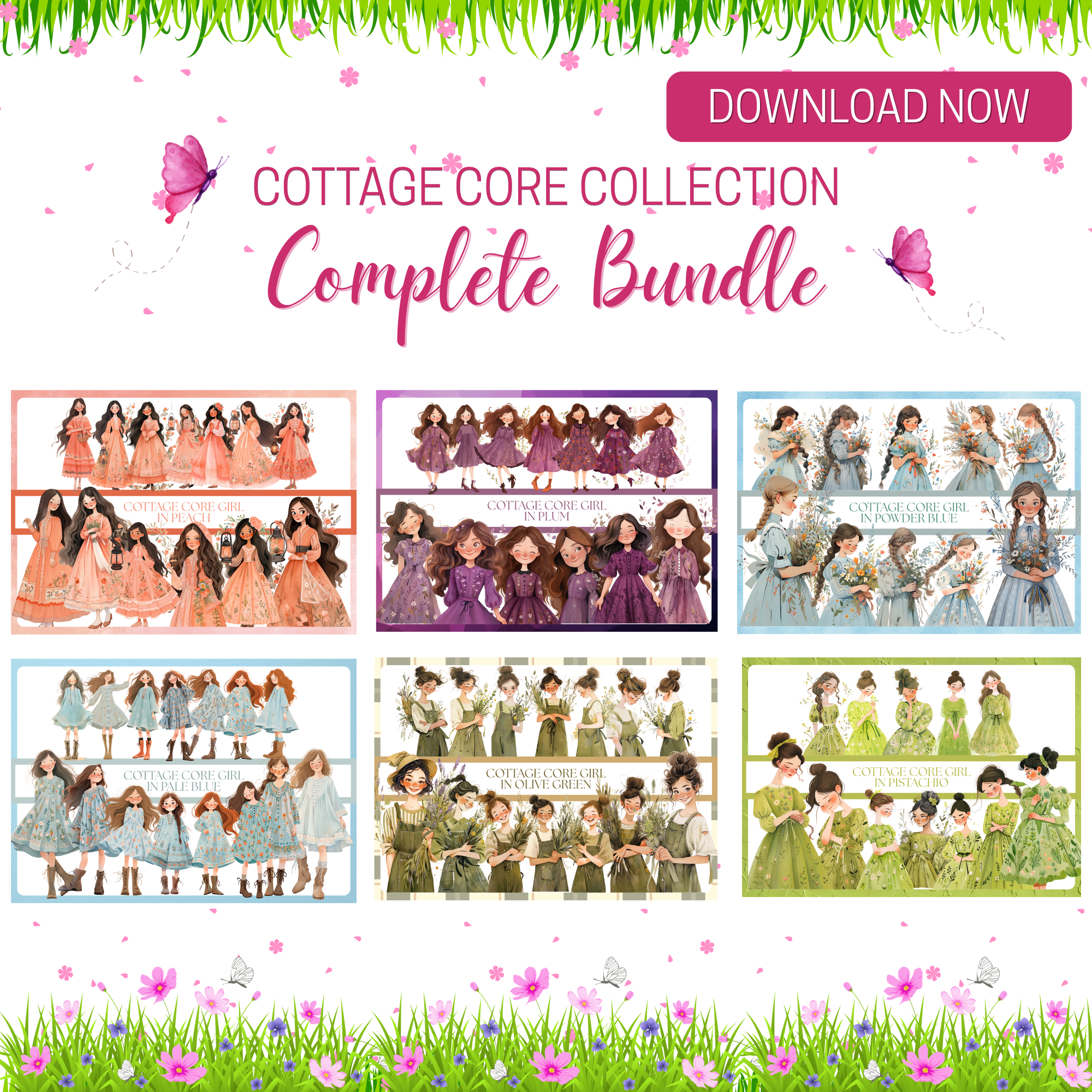 Timeless Cottage Core Bundle Overload | 1,000 High Quality Raw Art Pieces to Use or Resell