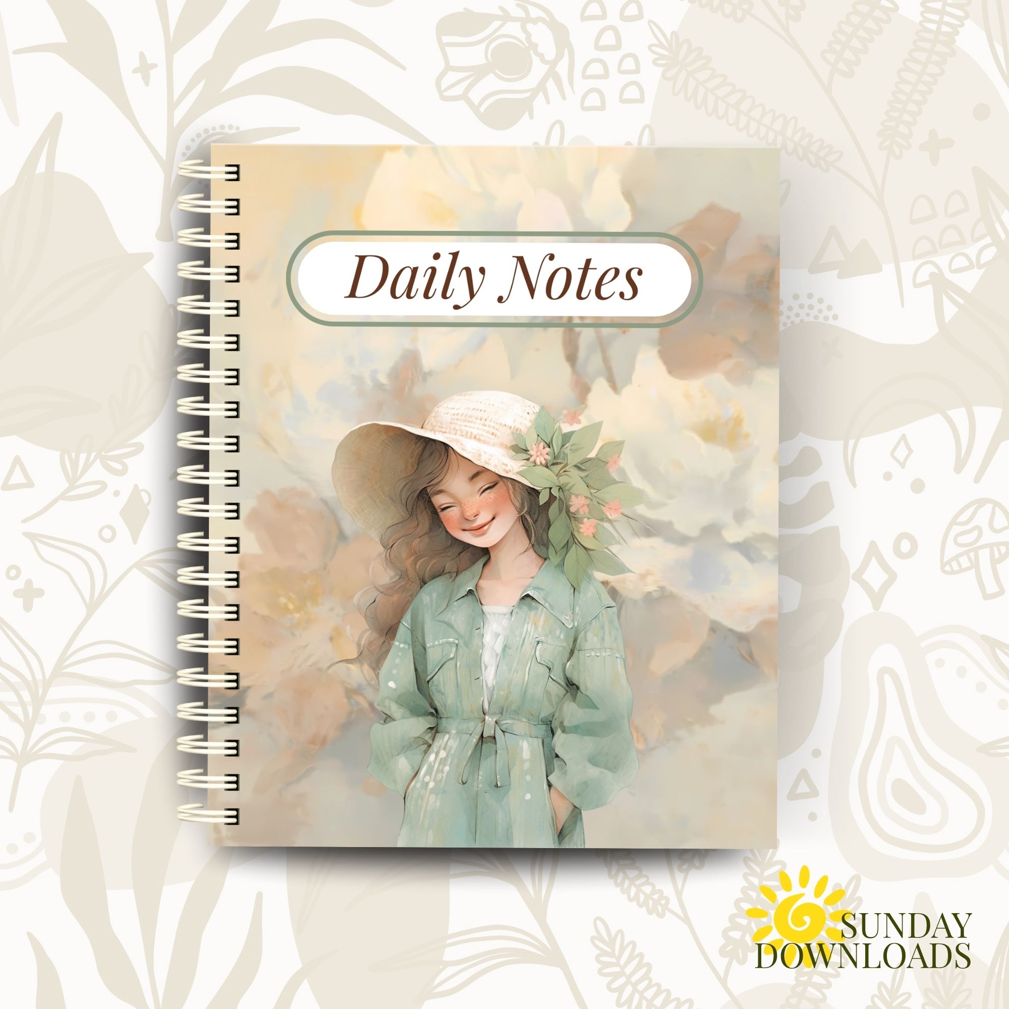 Cottagecore Notebook Cover Bundle (Spring and Bind) | Editable Canva Ready to Print PDF Instant Download - Image 13