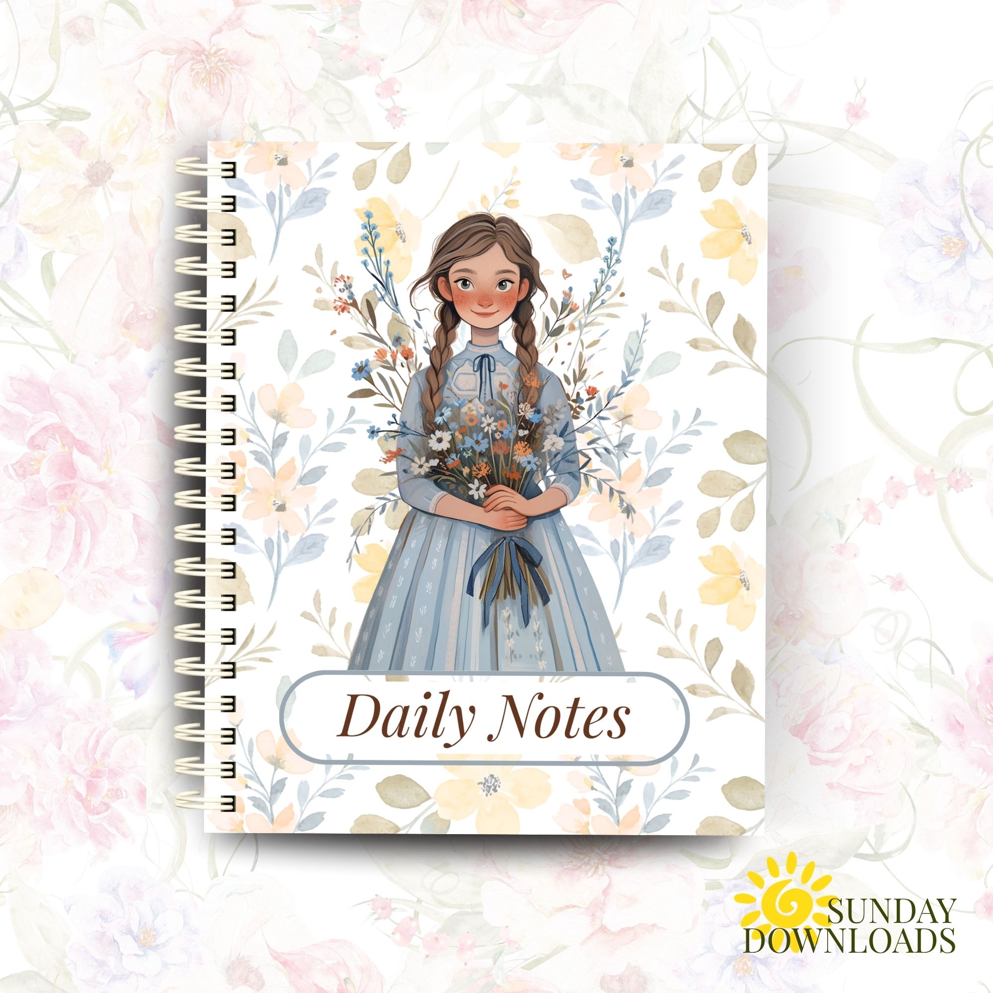 Cottagecore Notebook Cover Bundle (Spring and Bind) | Editable Canva Ready to Print PDF Instant Download - Image 16