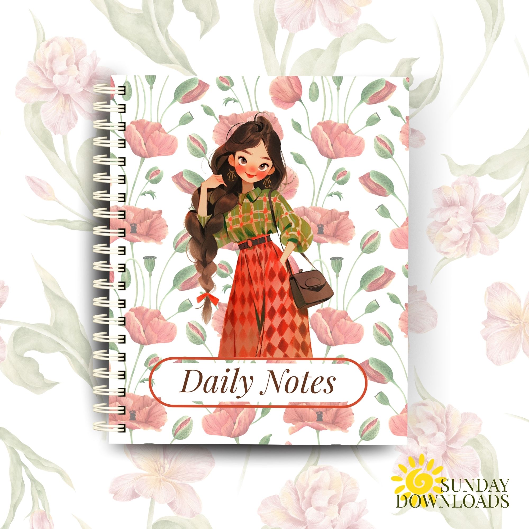 Cottagecore Notebook Cover Bundle (Spring and Bind) | Editable Canva Ready to Print PDF Instant Download - Image 19