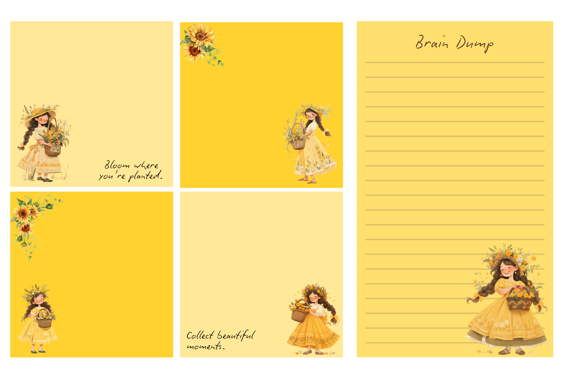 25 Cottage Core Notepad Sheets PDF | Printable Journal Notepads | Instant Download - Image 2