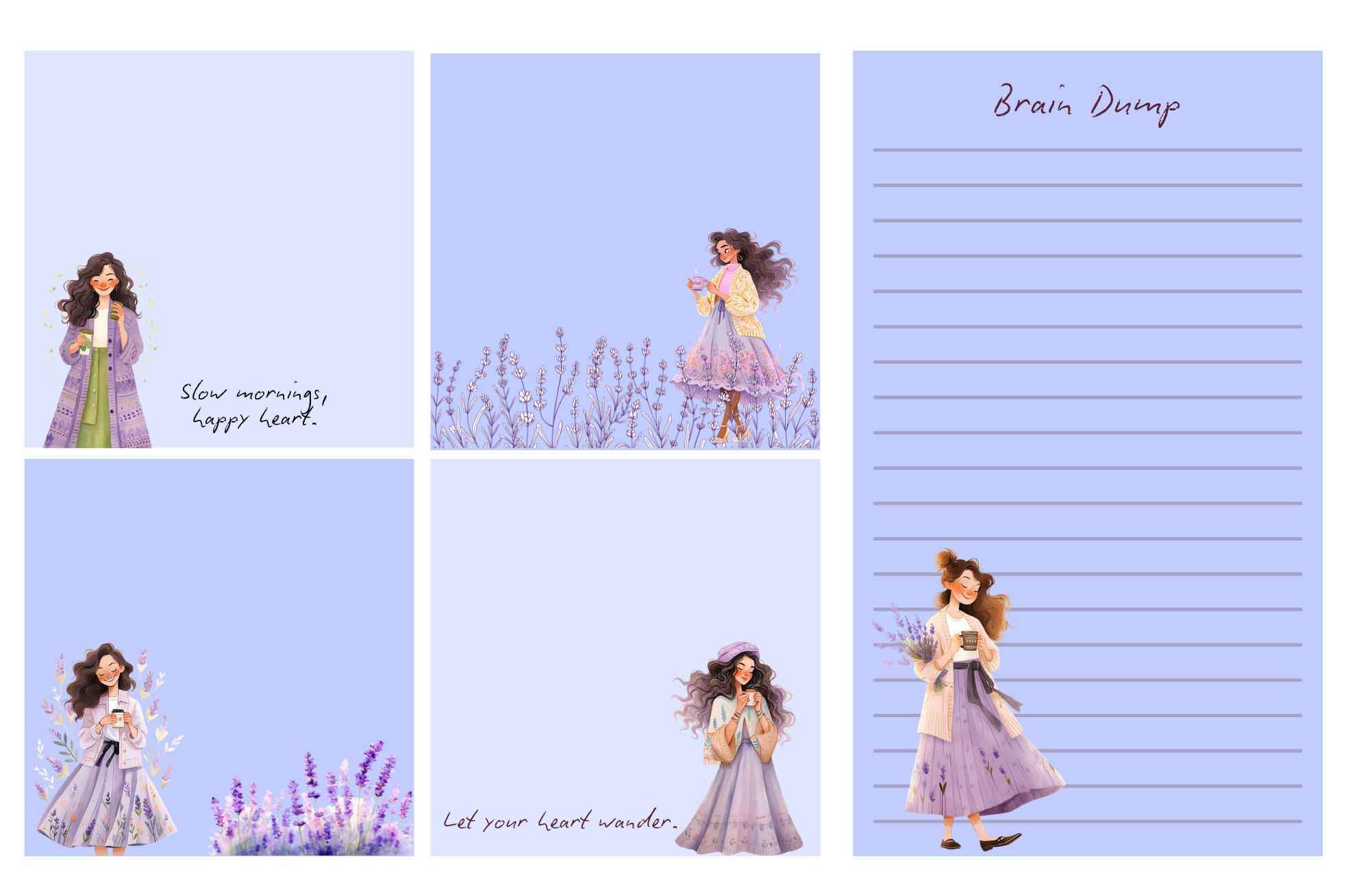 25 Cottage Core Notepad Sheets PDF | Printable Journal Notepads | Instant Download - Image 10