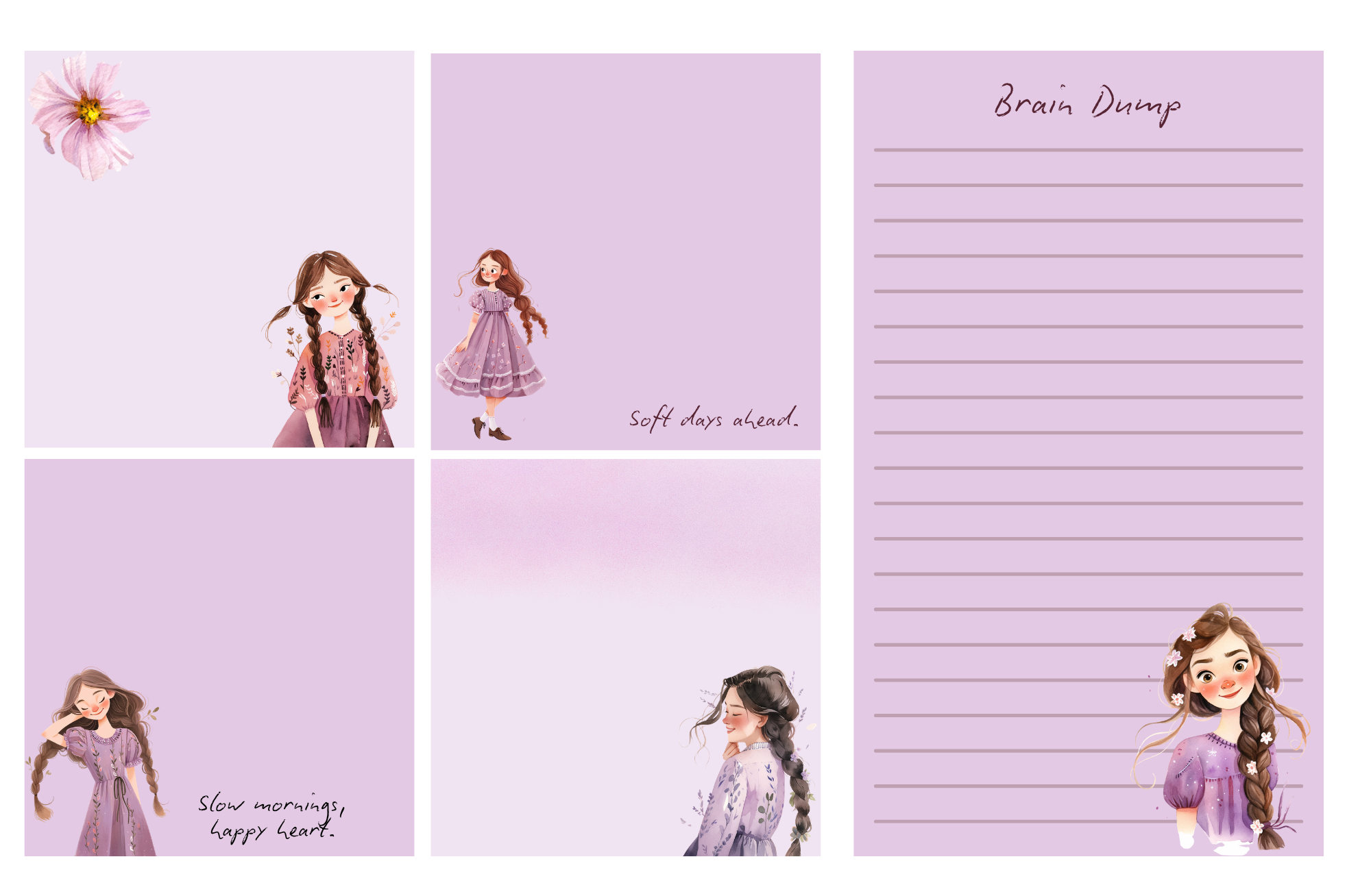 25 Cottage Core Notepad Sheets PDF | Printable Journal Notepads | Instant Download - Image 8