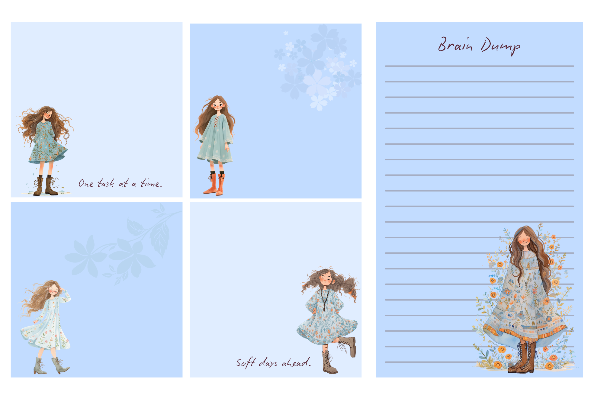 25 Cottage Core Notepad Sheets PDF | Printable Journal Notepads | Instant Download - Image 6