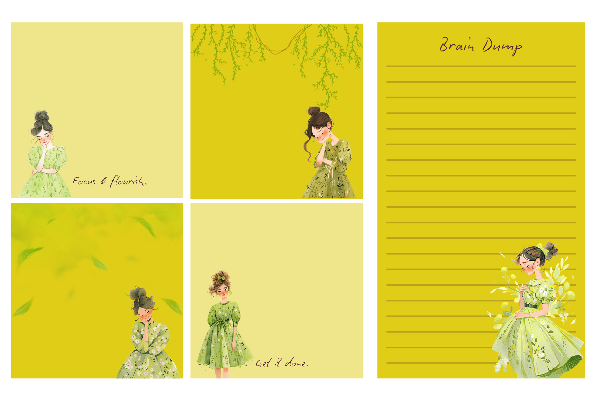 25 Cottage Core Notepad Sheets PDF | Printable Journal Notepads | Instant Download - Image 5